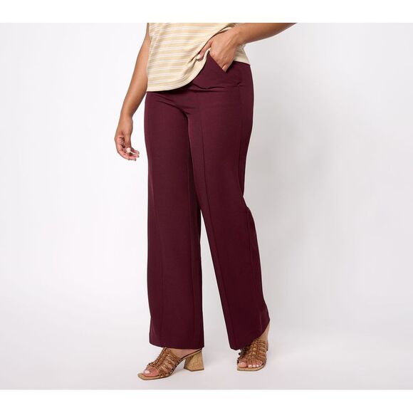 Isaac Mizrahi Live! Women's Pants Sz 28 Tall Forever Twill Pull Blk/Blue A612247 - Picture 1 of 4